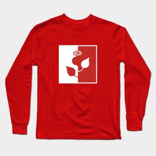 Flower, red and white abstraction Long Sleeve T-Shirt